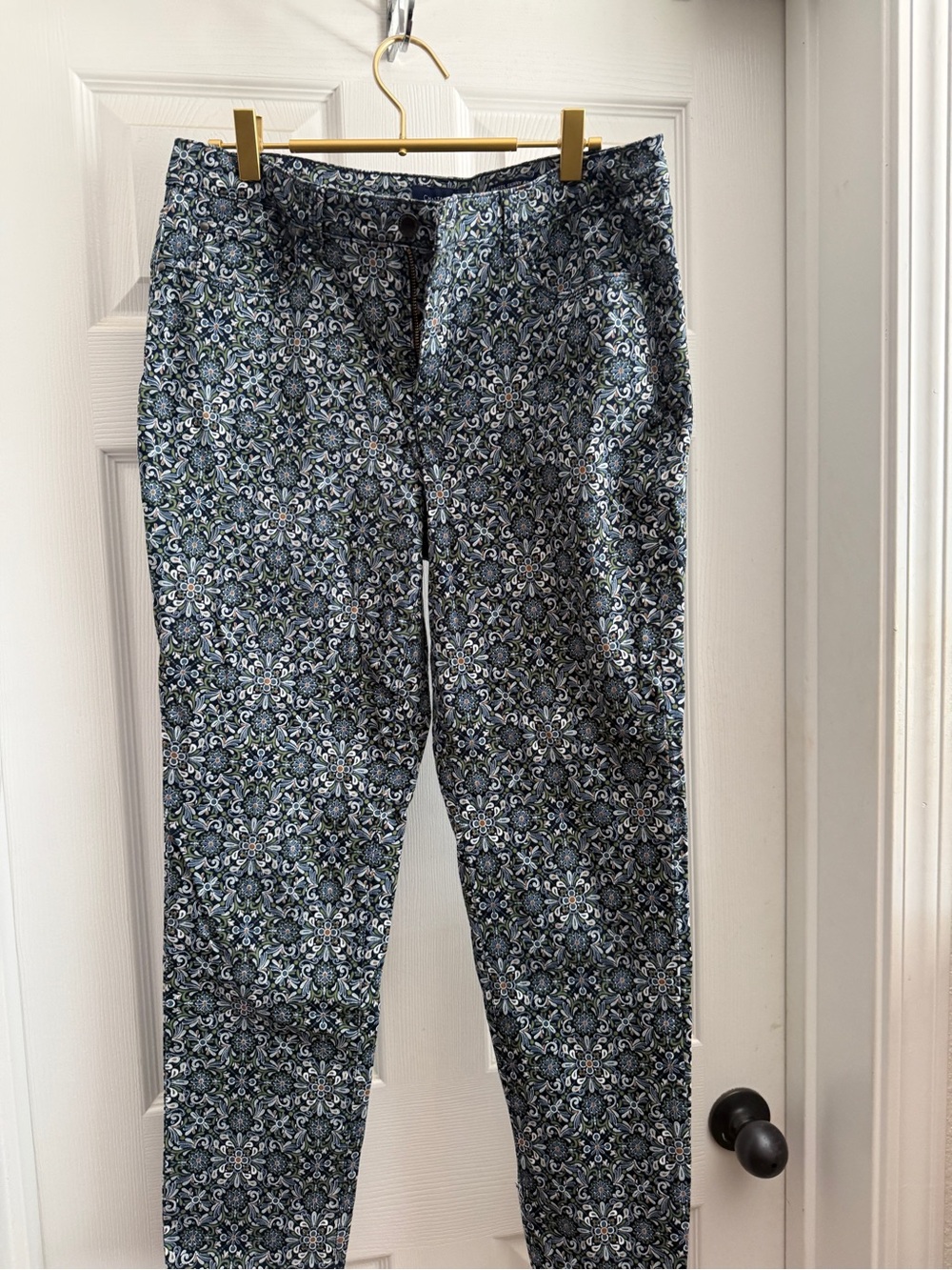 Charter Club Blue Patterned Chinos